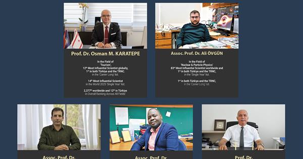 Total of 30 EMU Scholars – 25 of Whom Are Turkish Cypriots - Featured on the ‘Most Influential Scientists in the World’ List, Both in Single Year and Career Long Databases