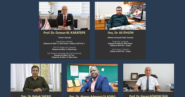 Dünyanın En Etkin Bilim İnsanları Arasında 25’i Kıbrıslı Türk Olmak Üzere Hem Yıllık Hem de Kariyer Boyu Veri Tabanlarında Toplamda 30 DAÜ Akademisyeni Yer Aldı